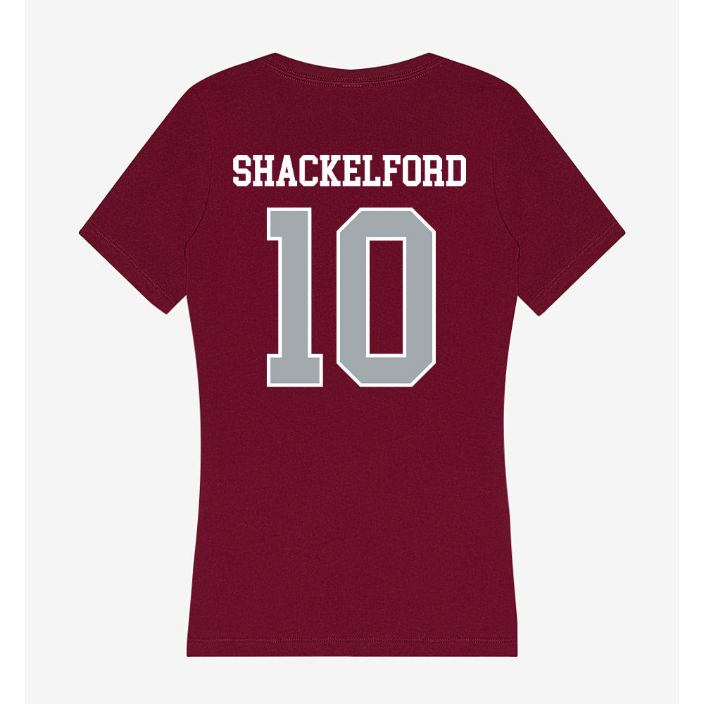 WSU - NCAA Women's Soccer : Audrey Shackelford - Women's V-Neck T-Shirt-1