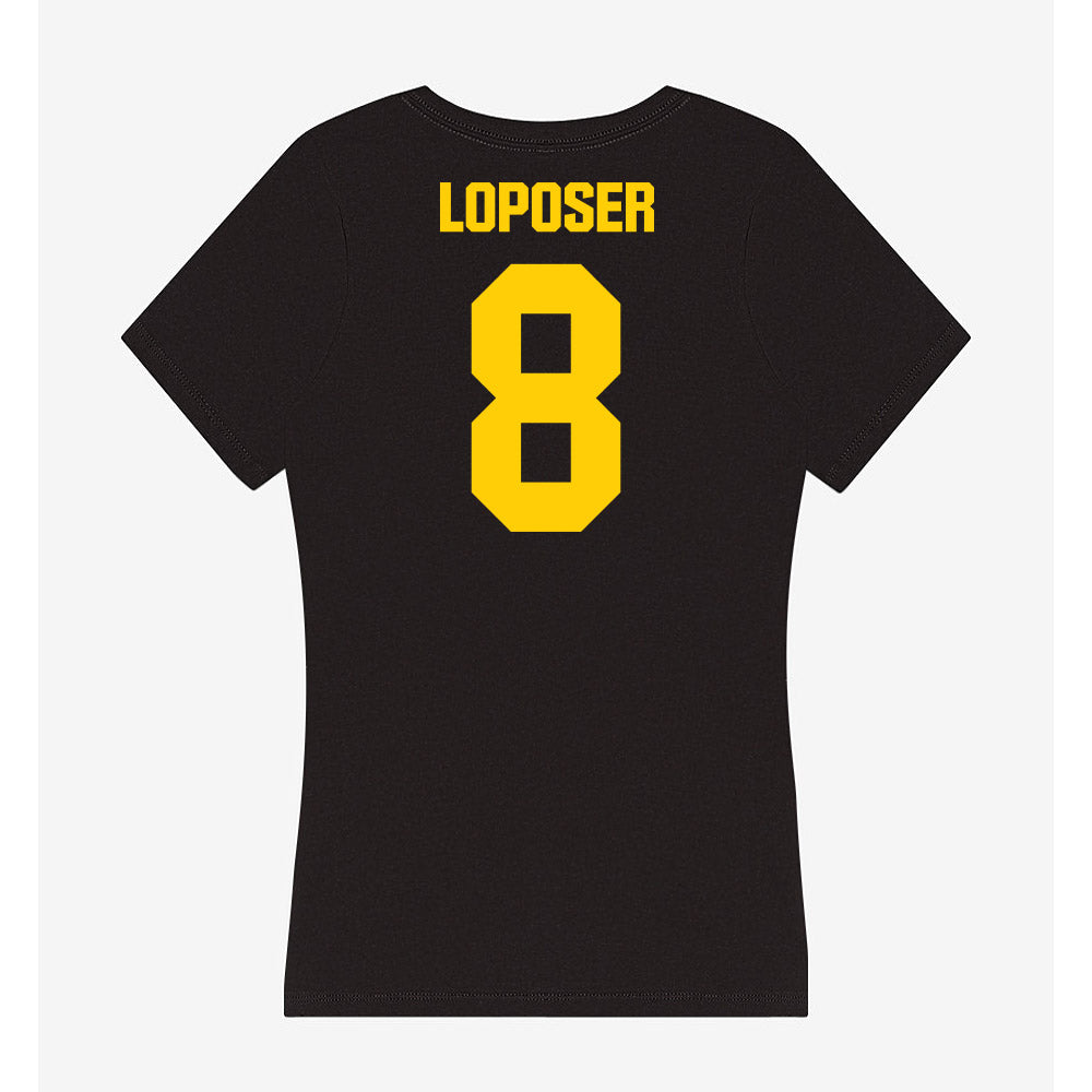 Iowa - NCAA Women's Soccer : Price Loposer - Women's V-Neck T-Shirt-1