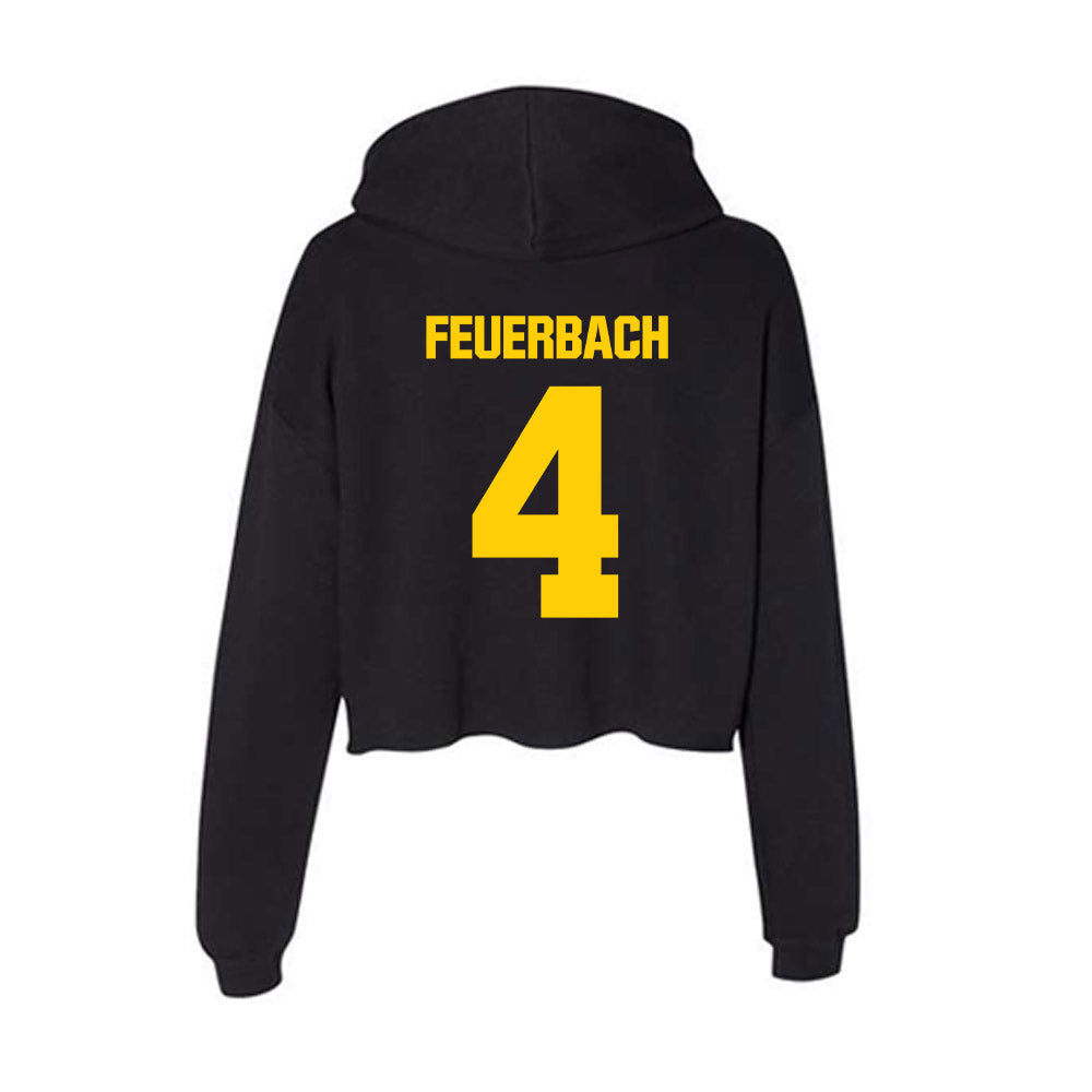 Iowa - NCAA Women's Basketball : Kylie Feuerbach - Women's Crop Fleece Hoodie-1