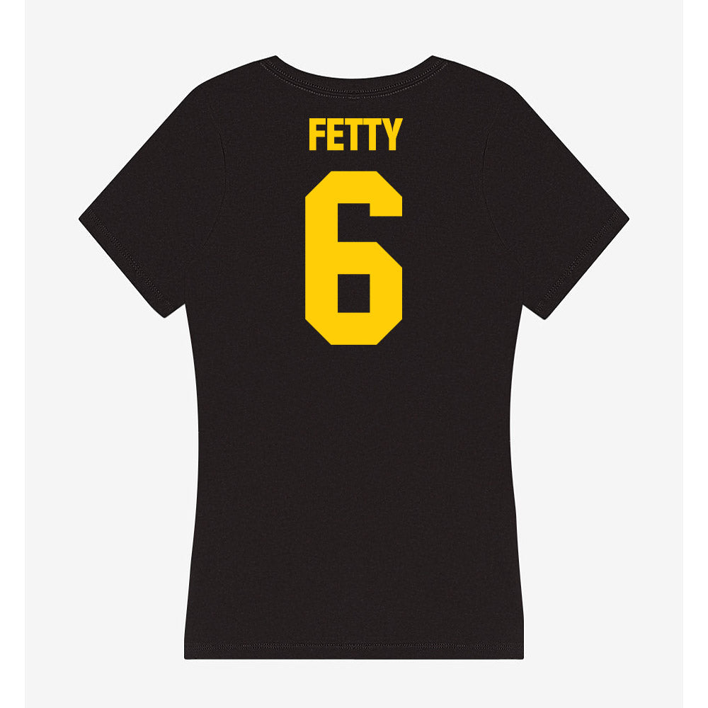 Iowa - NCAA Women's Soccer : Rielee Fetty - Women's V-Neck T-Shirt-1