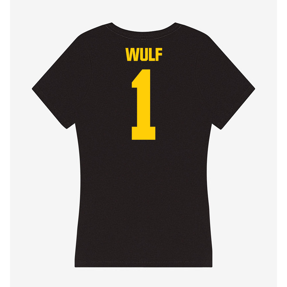 Iowa - NCAA Baseball : Caleb Wulf - Women's V-Neck T-Shirt-1