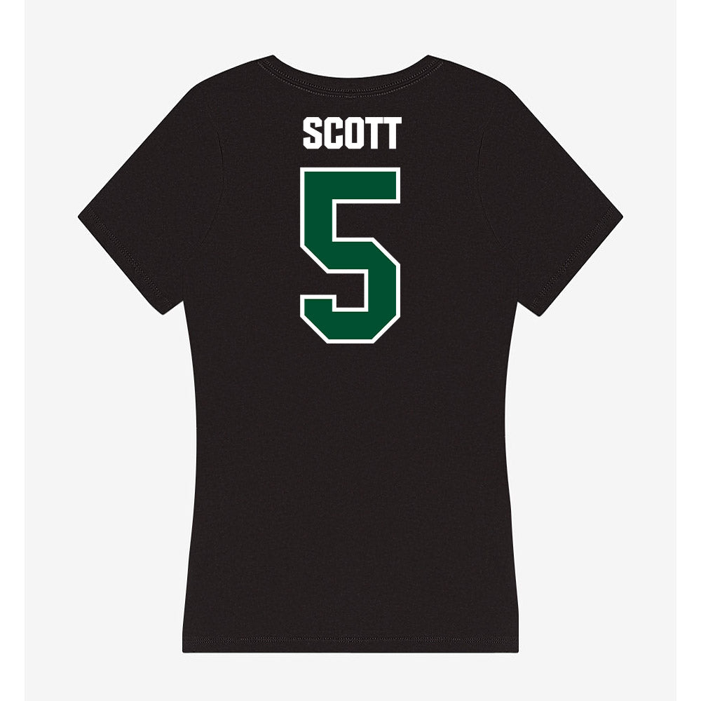 Miami - NCAA Football : Justin Scott - Women's V-Neck T-Shirt-1