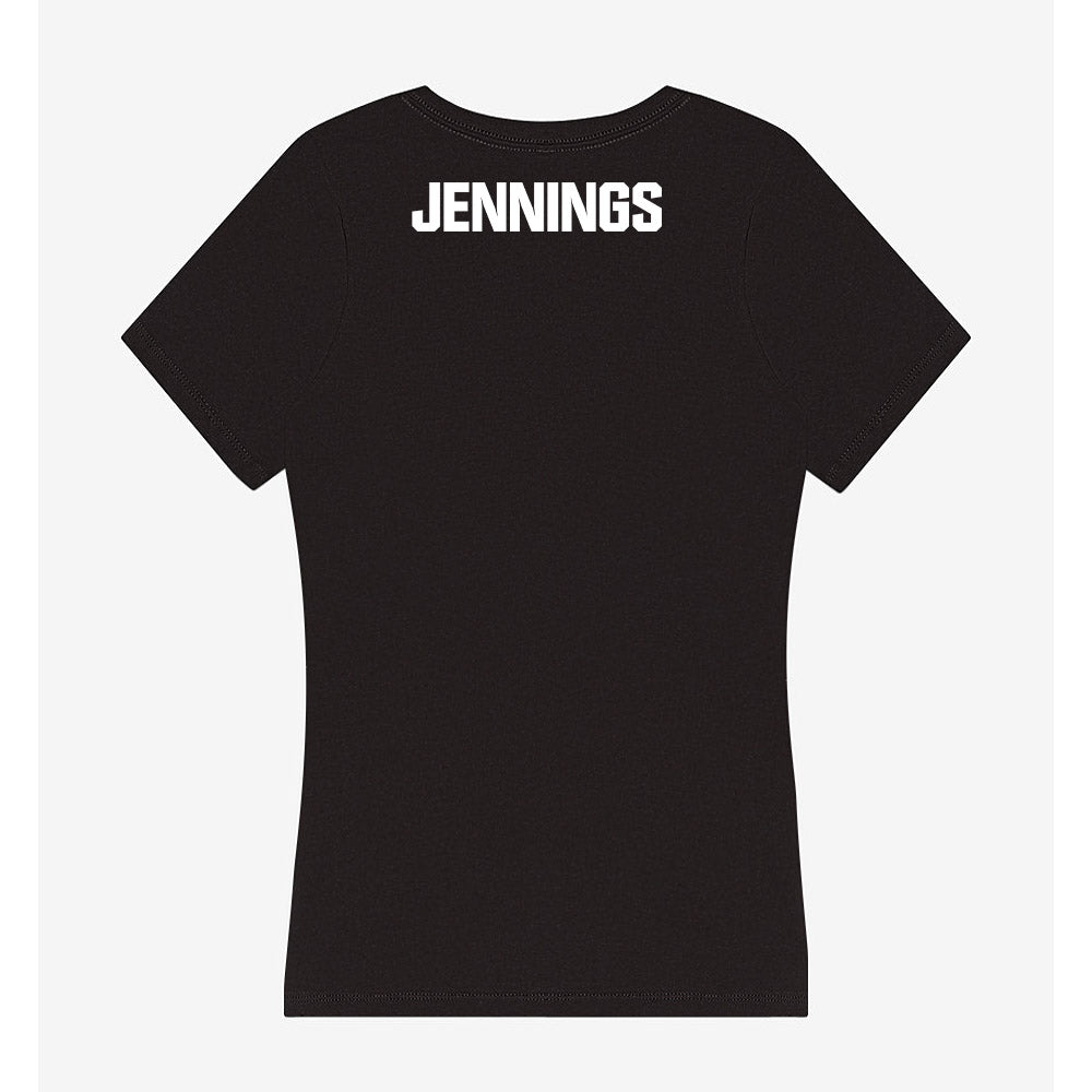 Miami - NCAA Women's Track & Field : Brittney Jennings - Women's V-Neck T-Shirt-1