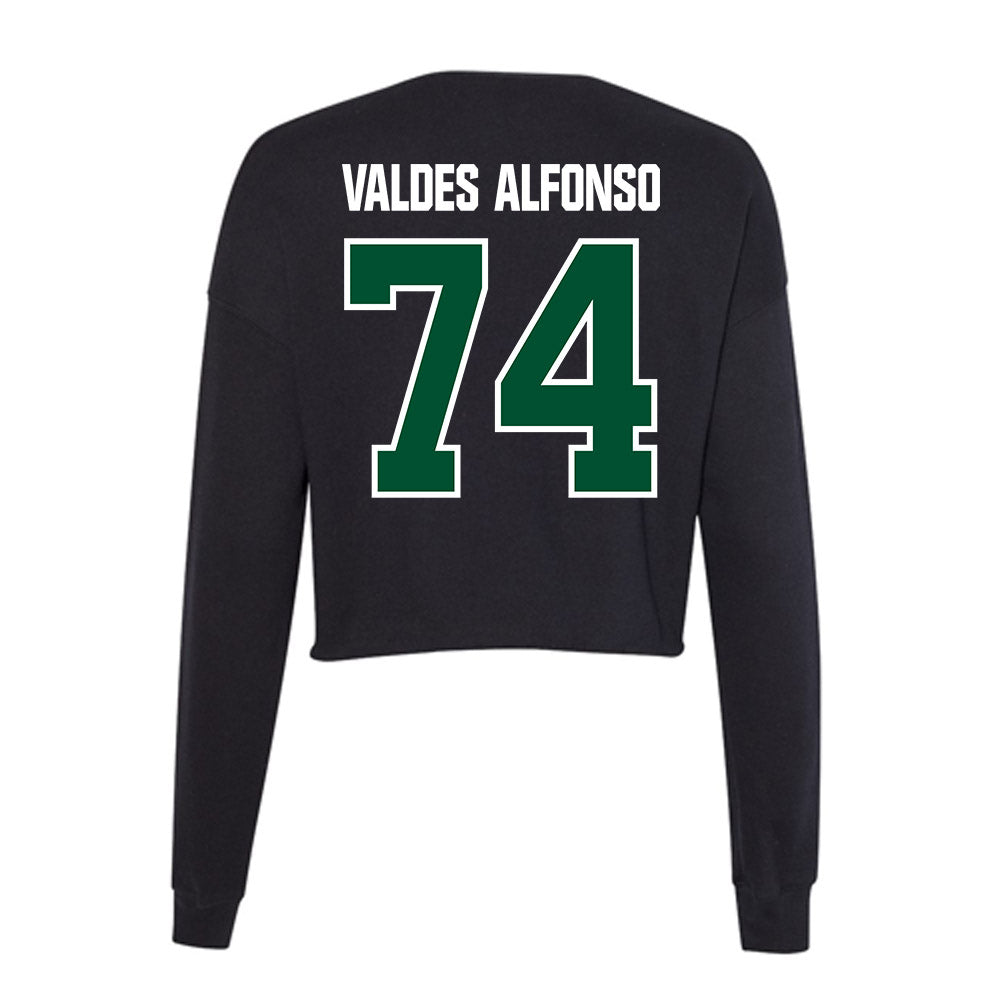 Miami - NCAA Football : Yerovi Valdes Alfonso - Women's Cropped Crew Fleece-1