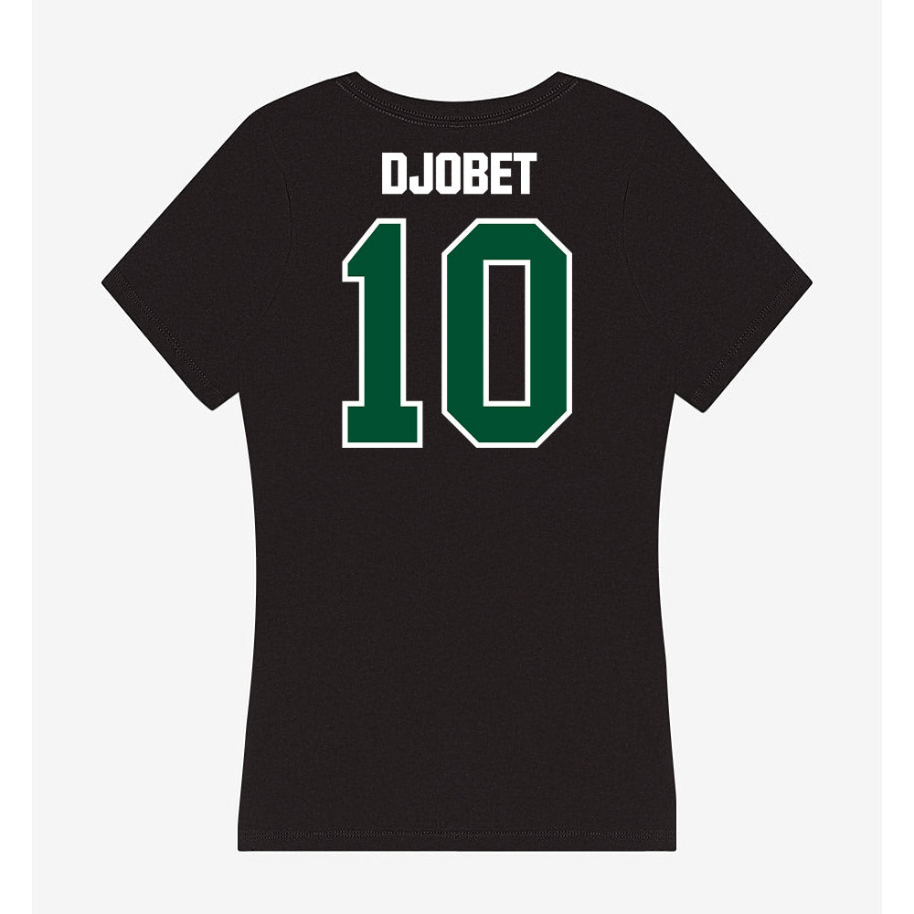 Miami - NCAA Men's Basketball : Paul Djobet - Women's V-Neck T-Shirt-1