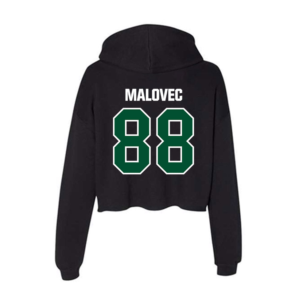 Miami - NCAA Men's Basketball : Timotej Malovec - Women's Crop Fleece Hoodie-1