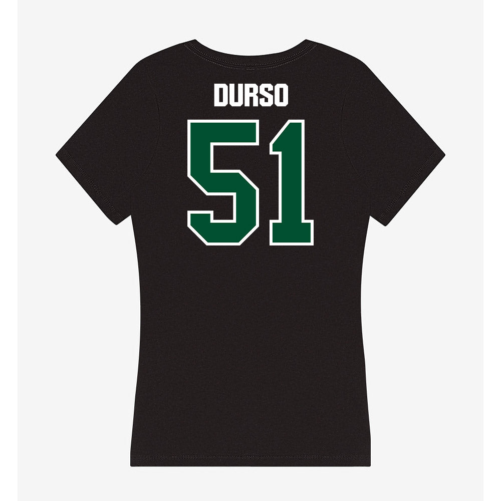 Miami - NCAA Baseball : Jack Durso - Women's V-Neck T-Shirt-1