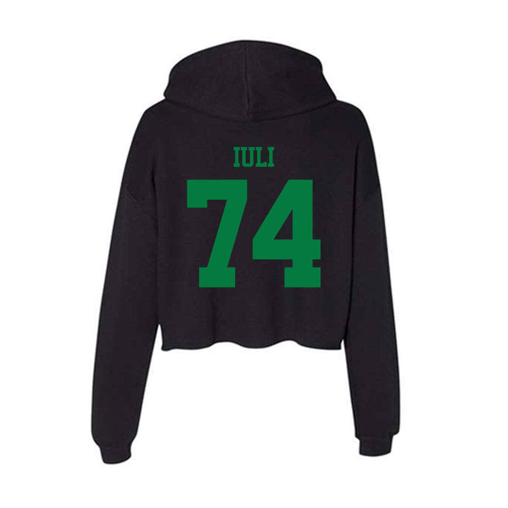 Oregon - NCAA Football : Dave Iuli - Women's Crop Fleece Hoodie-1