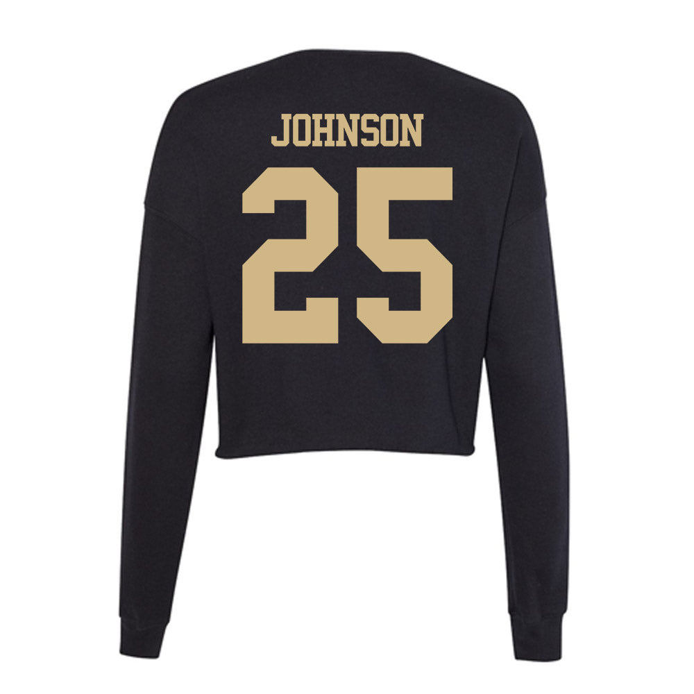 Purdue - NCAA Men's Basketball : JaJuan Johnson - Women's Cropped Crew Fleece-1