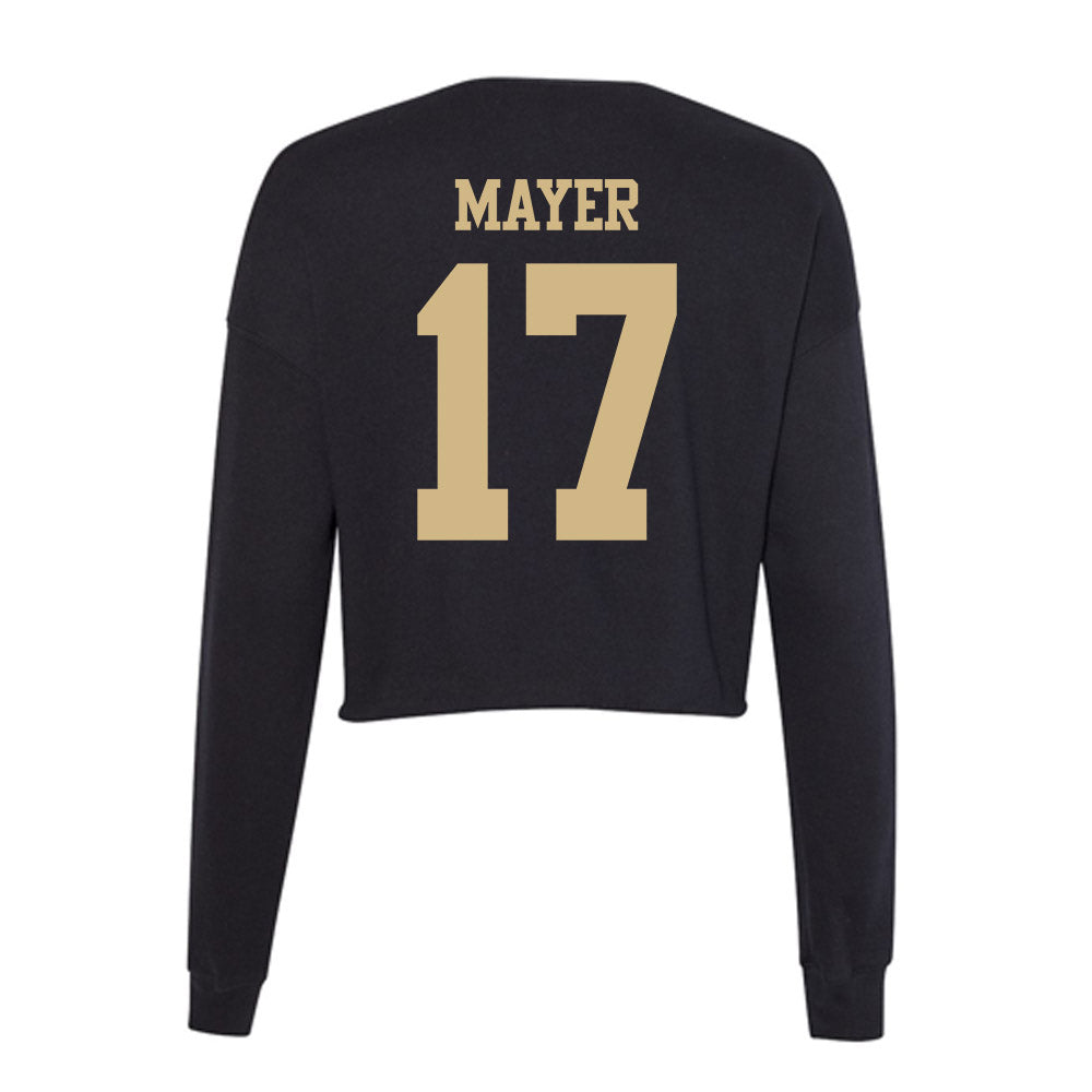 Purdue - NCAA Men's Basketball : Omer Mayer - Women's Cropped Crew Fleece-1