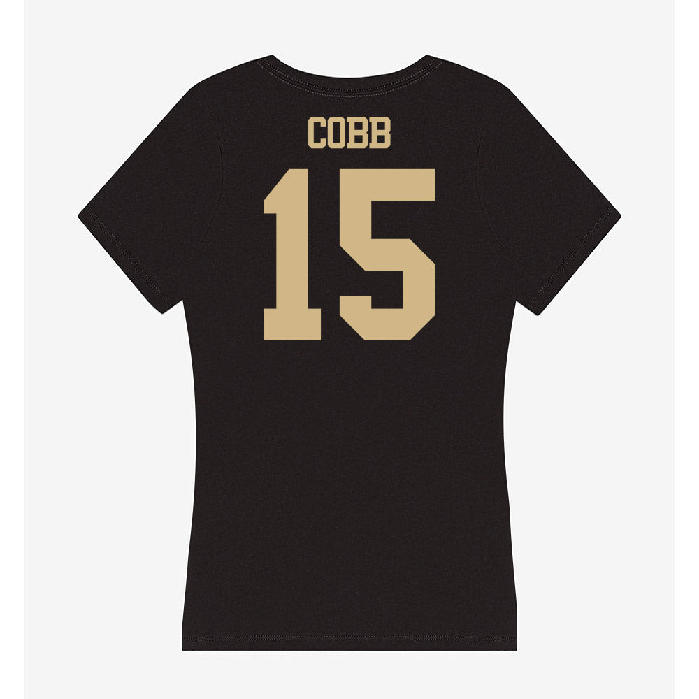 Purdue - NCAA Football : Vi'Naz Cobb - Women's V-Neck T-Shirt-1