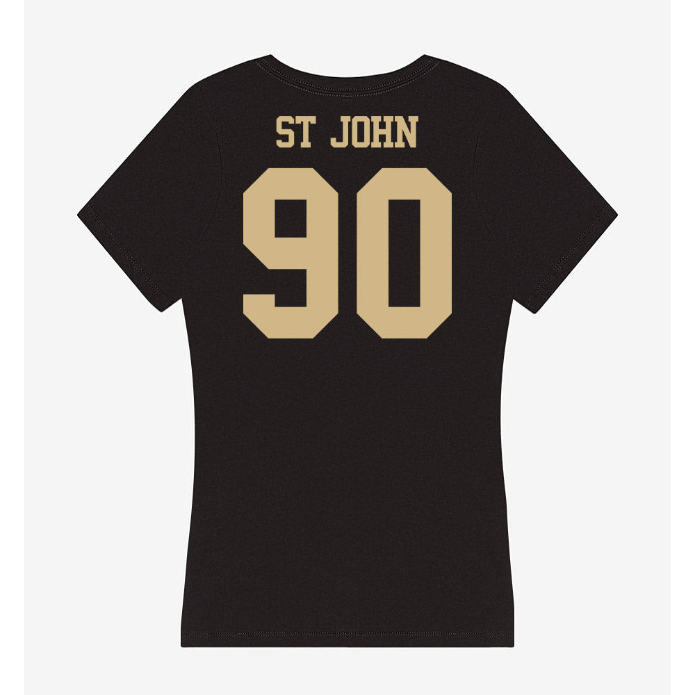 Purdue - NCAA Football : Elijah St John - Women's V-Neck T-Shirt-1