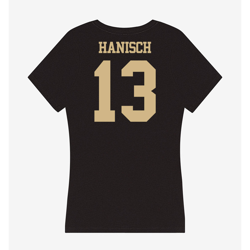 Purdue - NCAA Women's Soccer : bianca hanisch - Women's V-Neck T-Shirt-1