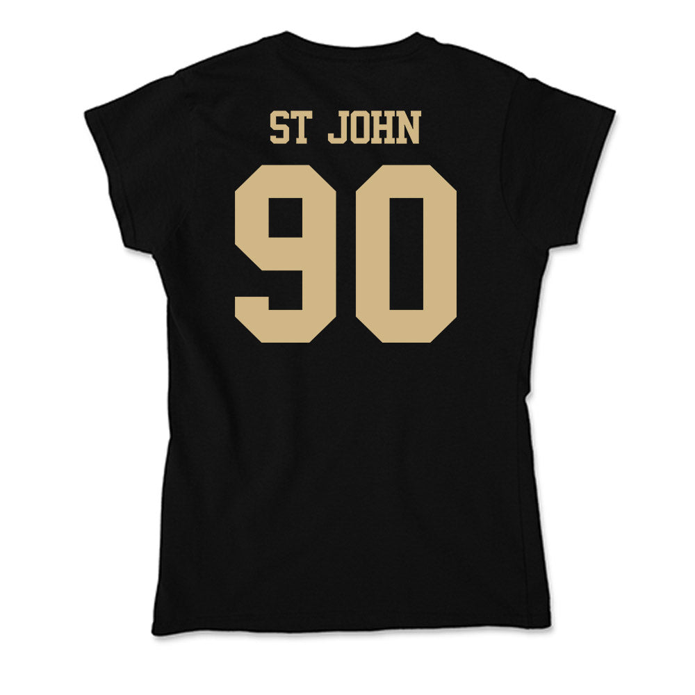 Purdue - NCAA Football : Elijah St John - Soft Style Women’s T-Shirt-1
