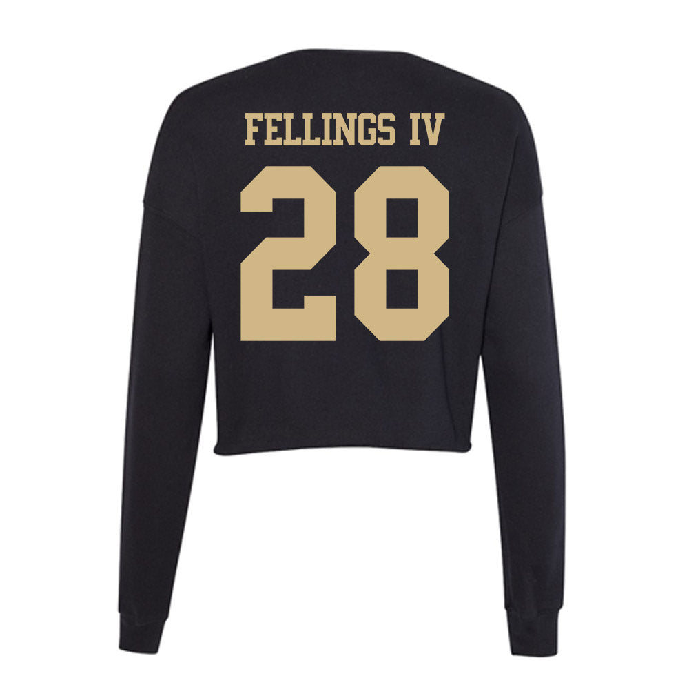 Purdue - NCAA Baseball : Eugene Tro Fellings IV - Women's Cropped Crew Fleece-1