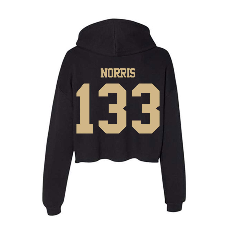 Purdue - NCAA Wrestling : Dustin Norris - Women's Crop Fleece Hoodie-1
