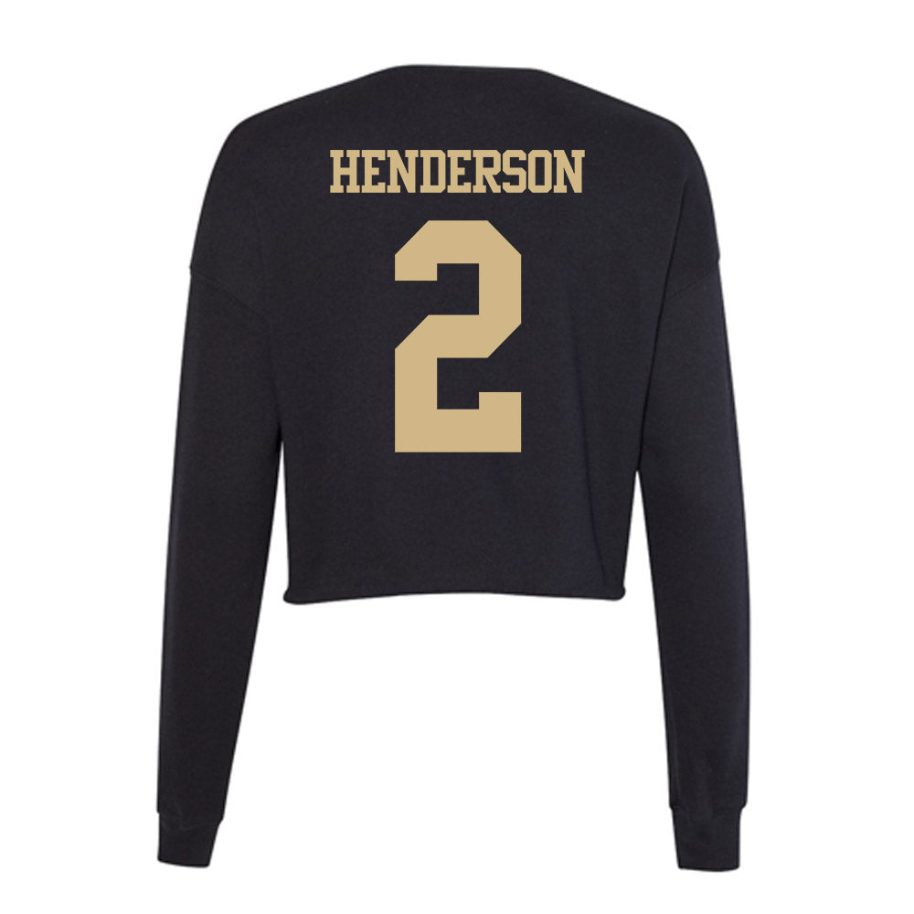 Purdue - NCAA Women's Basketball : Taylor Henderson - Women's Cropped Crew Fleece-1