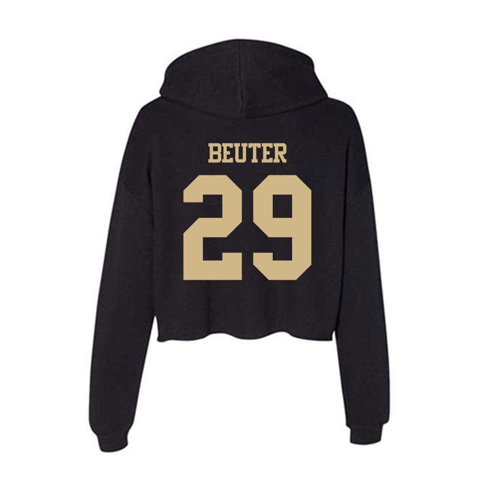 Purdue - NCAA Baseball : Gavin Beuter - Women's Crop Fleece Hoodie-1