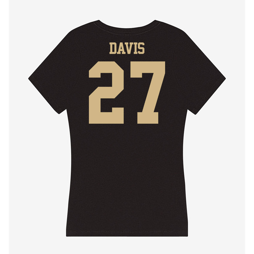 Purdue - NCAA Football : Owen Davis - Women's V-Neck T-Shirt-1