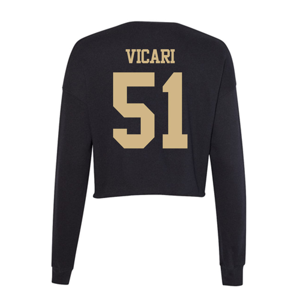 Purdue - NCAA Football : Mason Vicari - Women's Cropped Crew Fleece-1