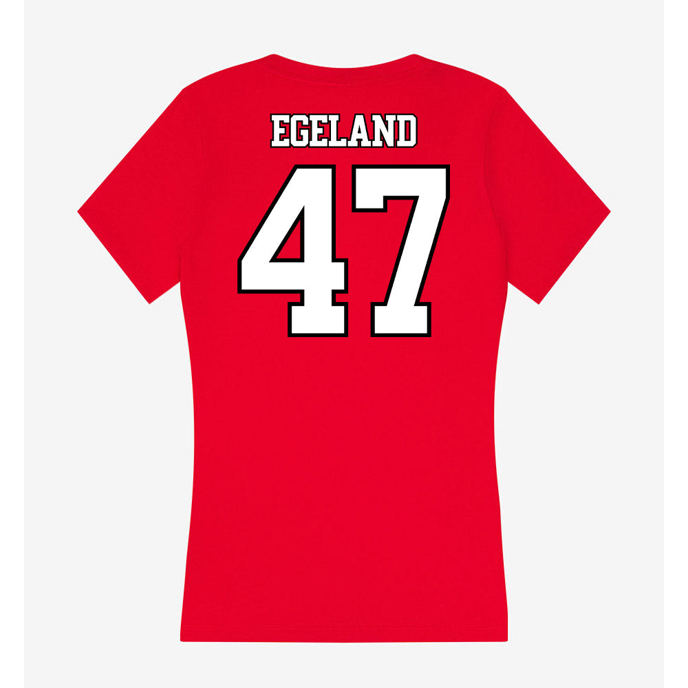 Maryland - NCAA Women's Soccer : Ellie Egeland - Women's V-Neck T-Shirt-1