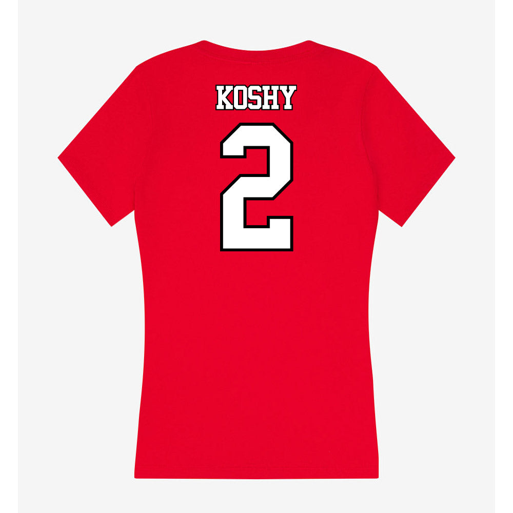 Maryland - NCAA Baseball : Andrew Koshy - Women's V-Neck T-Shirt-1