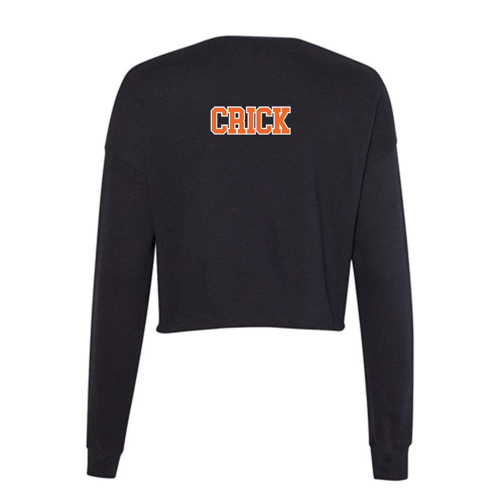 Clemson - NCAA Men's Track & Field : Charlie Crick - Women's Cropped Crew Fleece-1