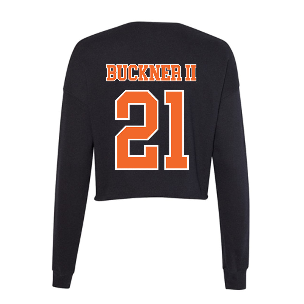 Clemson - NCAA Men's Basketball : Ace Buckner II - Women's Cropped Crew Fleece-1