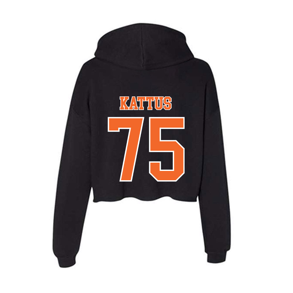 Clemson - NCAA Football : Tucker Kattus - Women's Crop Fleece Hoodie-1
