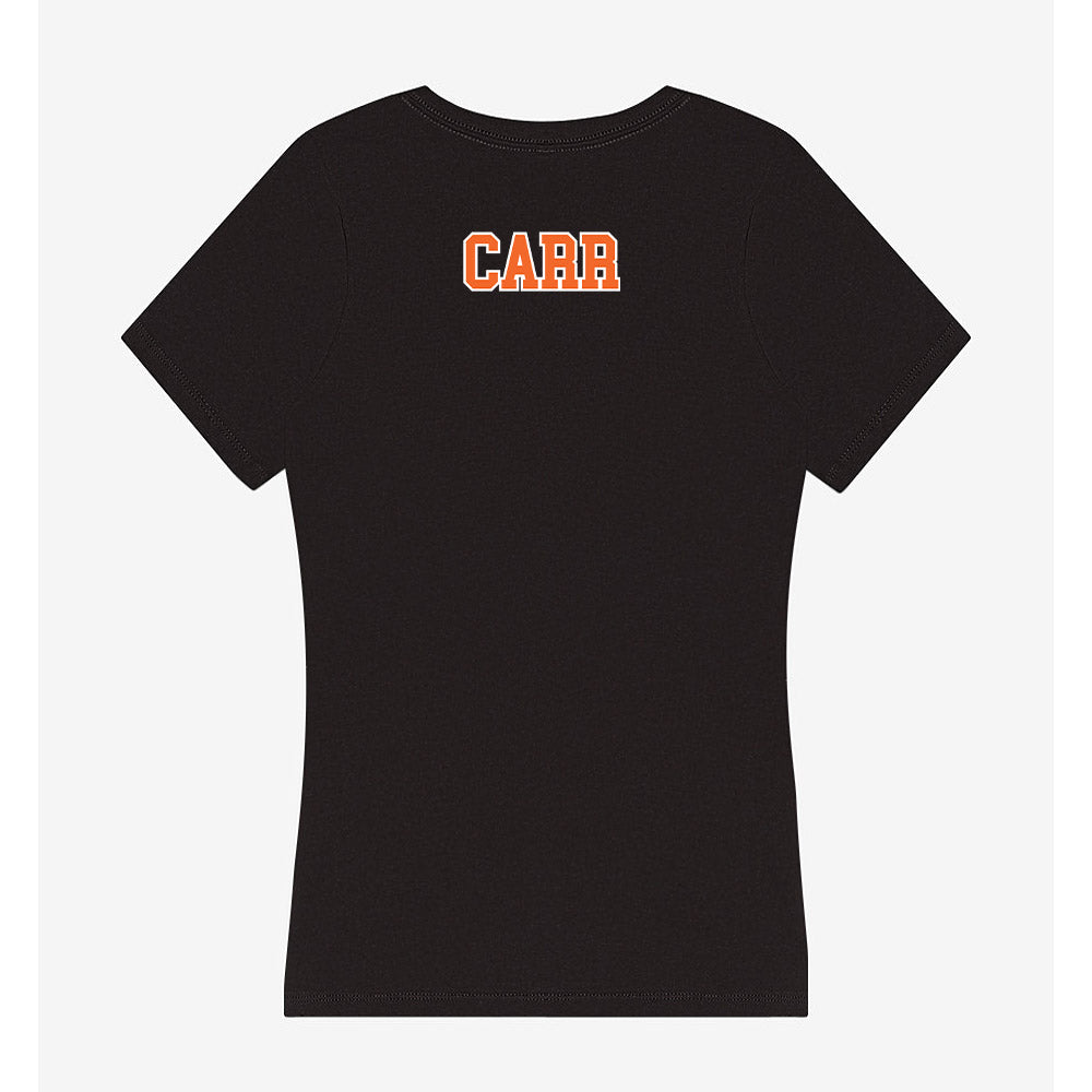 Clemson - NCAA Women's Track & Field : Jordan Carr - Women's V-Neck T-Shirt-1