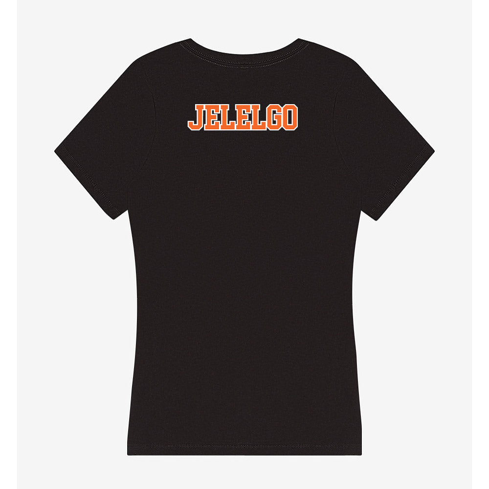Clemson - NCAA Women's Track & Field : Silvia Jelelgo - Women's V-Neck T-Shirt-1