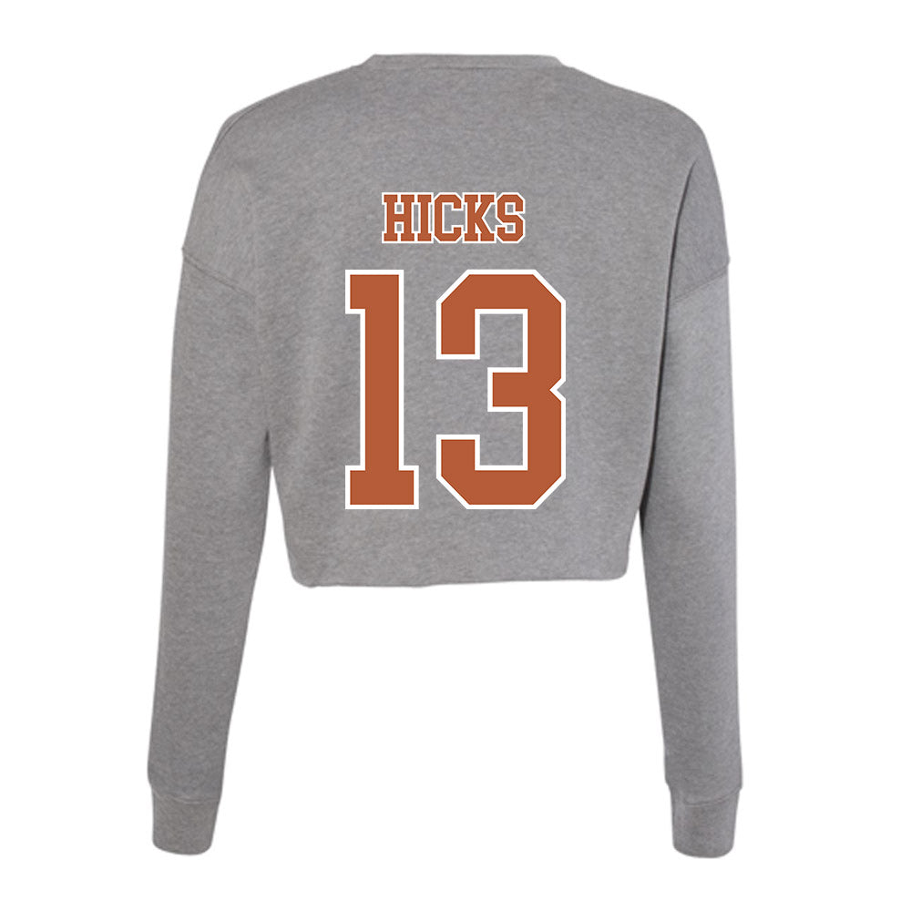 Texas - NCAA Football : Zelus Hicks - Women's Cropped Crew Fleece-1