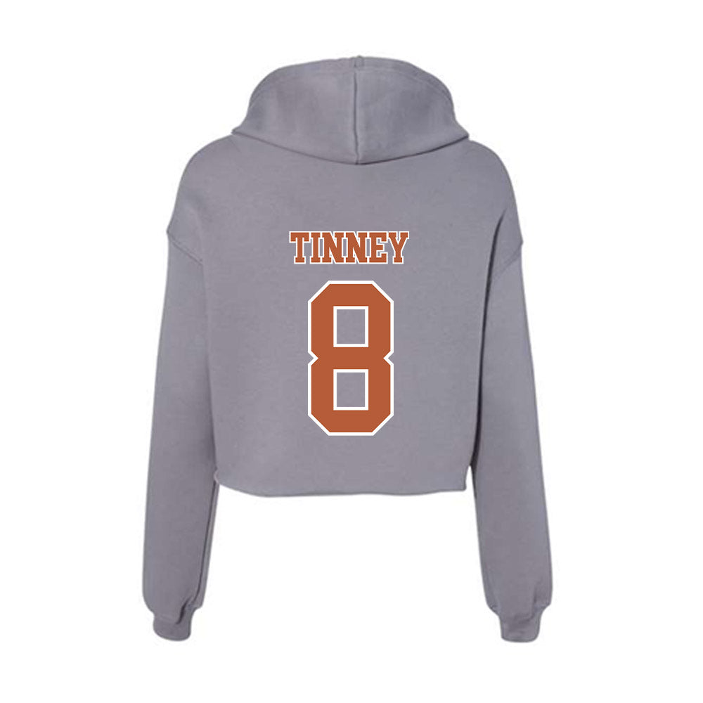 Texas - NCAA Baseball : Carson Tinney - Women's Crop Fleece Hoodie-1