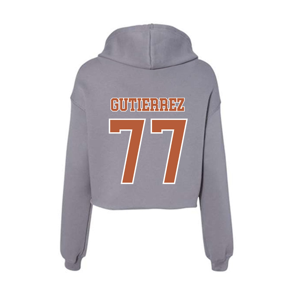 Texas - NCAA Softball : Citlaly Gutierrez - Women's Crop Fleece Hoodie-1
