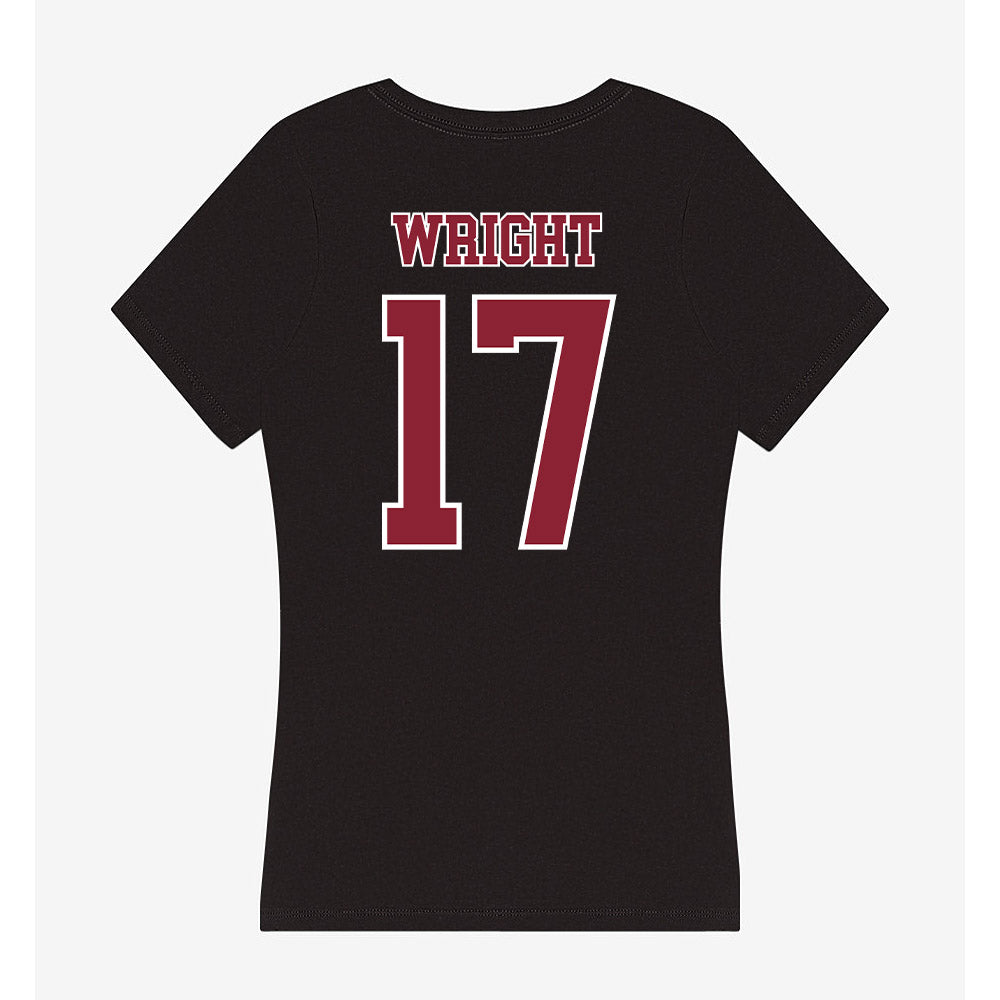UMass - NCAA Men's Soccer : Braeden Wright - Women's V-Neck T-Shirt-1