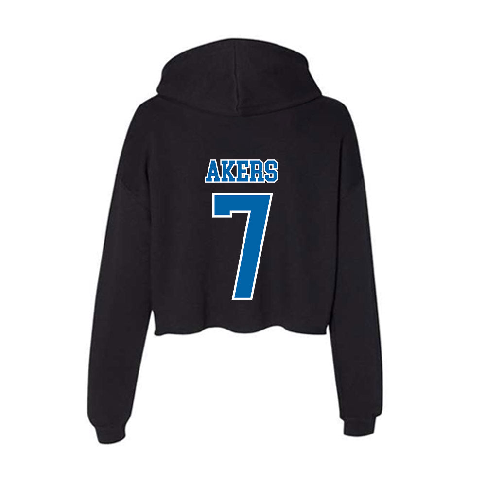 MTSU - NCAA Baseball : Layne Akers - Women's Crop Fleece Hoodie-1