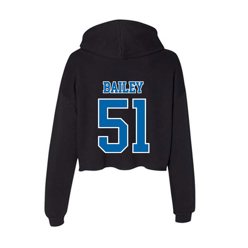 MTSU - NCAA Football : Amarrien Bailey - Women's Crop Fleece Hoodie-1