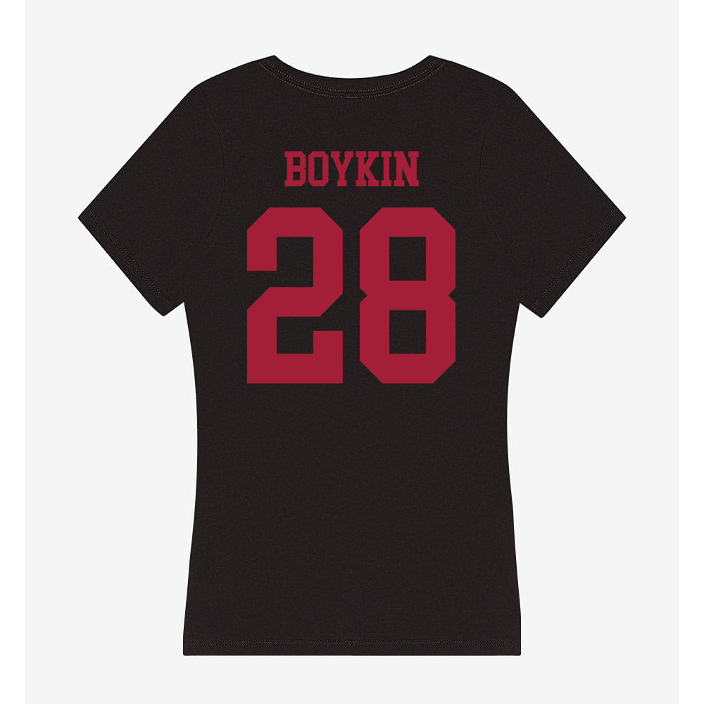 Indiana - NCAA Football : Jaz Boykin - Women's V-Neck T-Shirt-1