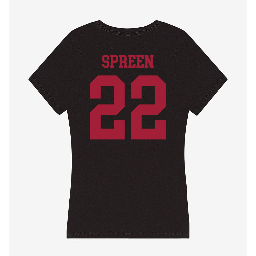 Indiana - NCAA Women's Basketball : Chloe Spreen - Women's V-Neck T-Shirt-1
