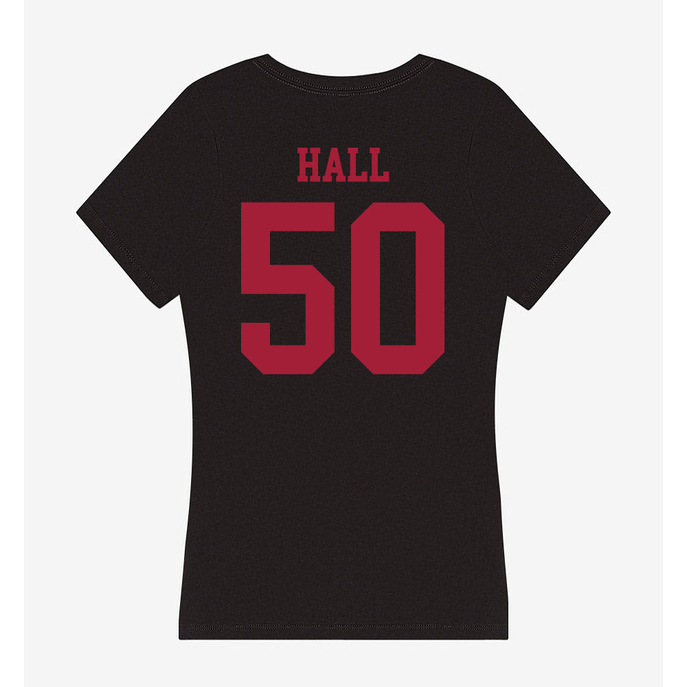 Indiana - NCAA Football : Jhrevious Hall - Women's V-Neck T-Shirt-1