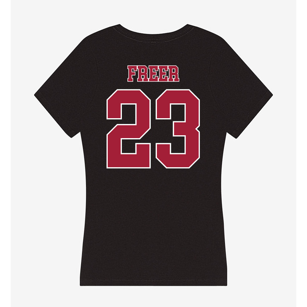 Stanford - NCAA Women's Soccer : Lily Freer - Women's V-Neck T-Shirt-1