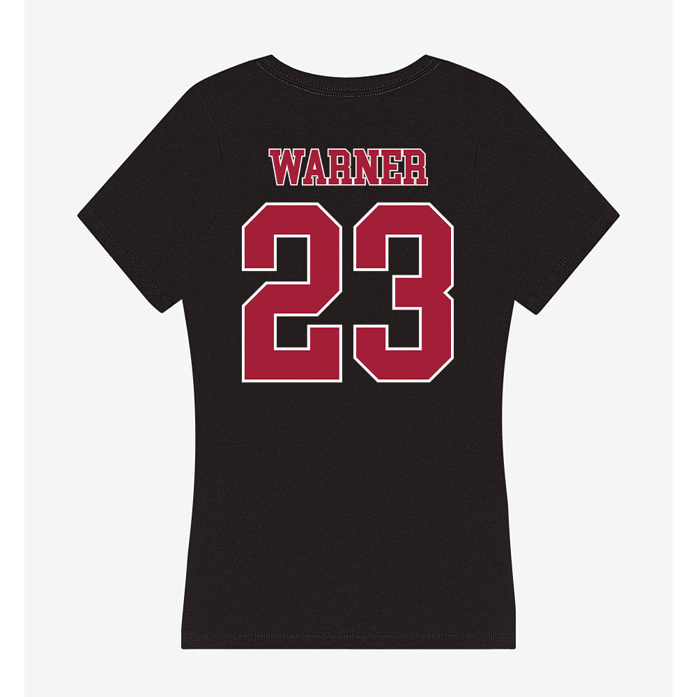 Stanford - NCAA Baseball : Parker Warner - Women's V-Neck T-Shirt-1