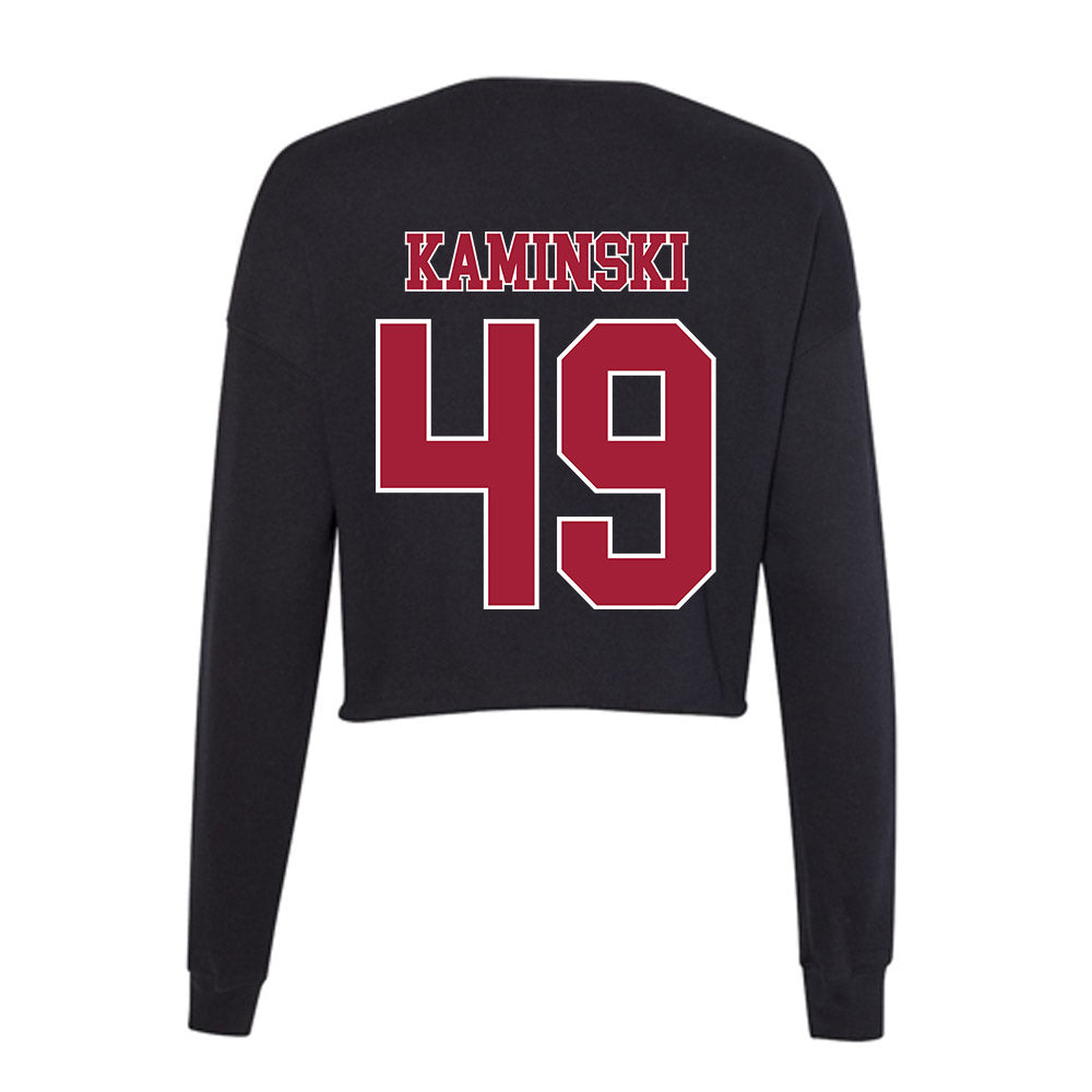 Stanford - NCAA Football : Gabe Kaminski - Women's Cropped Crew Fleece-1