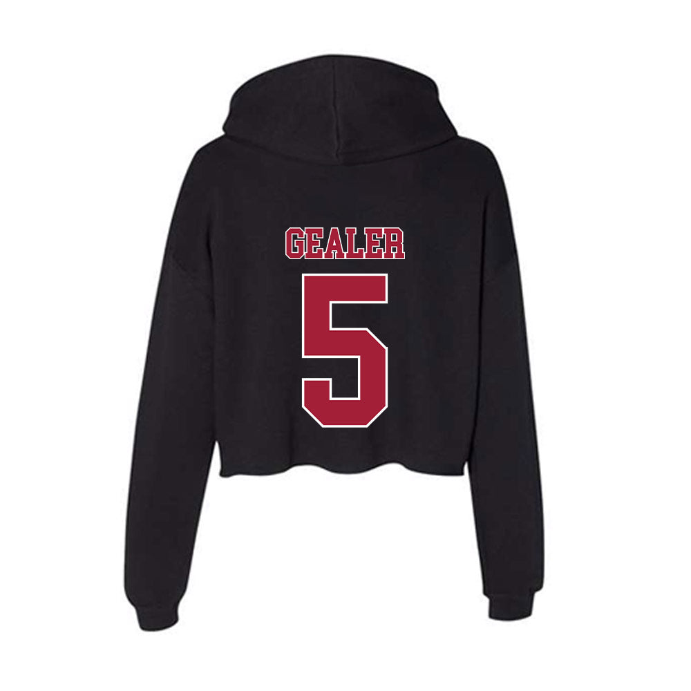 Stanford - NCAA Men's Basketball : Benny Gealer - Women's Crop Fleece Hoodie-1