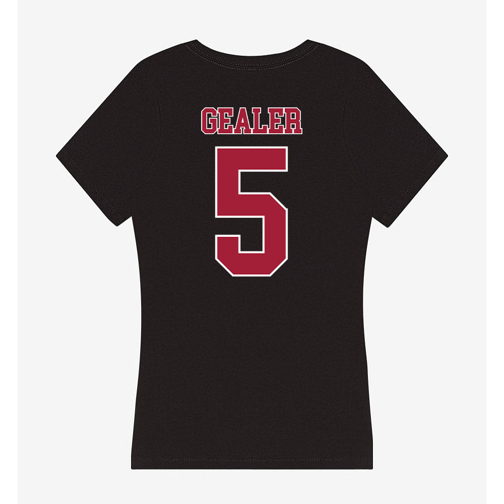 Stanford - NCAA Men's Basketball : Benny Gealer - Women's V-Neck T-Shirt-1
