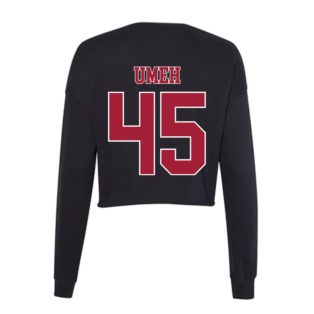 Stanford - NCAA Women's Basketball : Kennedy Umeh - Women's Cropped Crew Fleece-1