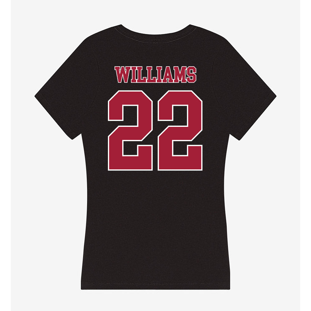 Stanford - NCAA Women's Lacrosse : Peep Williams - Women's V-Neck T-Shirt-1