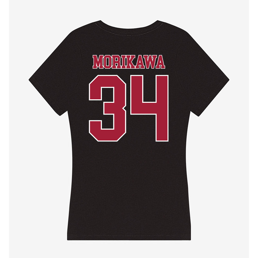 Stanford - NCAA Softball : Allison Morikawa - Women's V-Neck T-Shirt-1