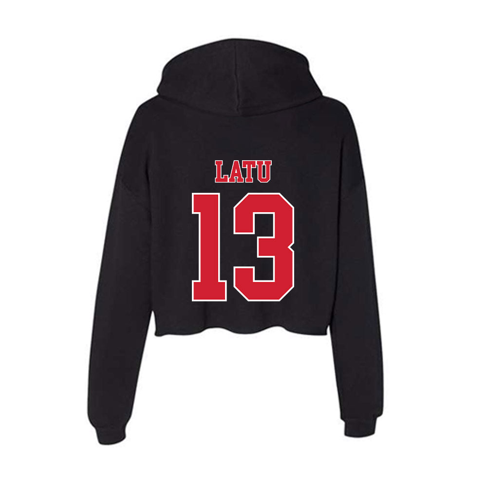 Fairfield - NCAA Women's Volleyball : Haililani Latu - Women's Crop Fleece Hoodie-1