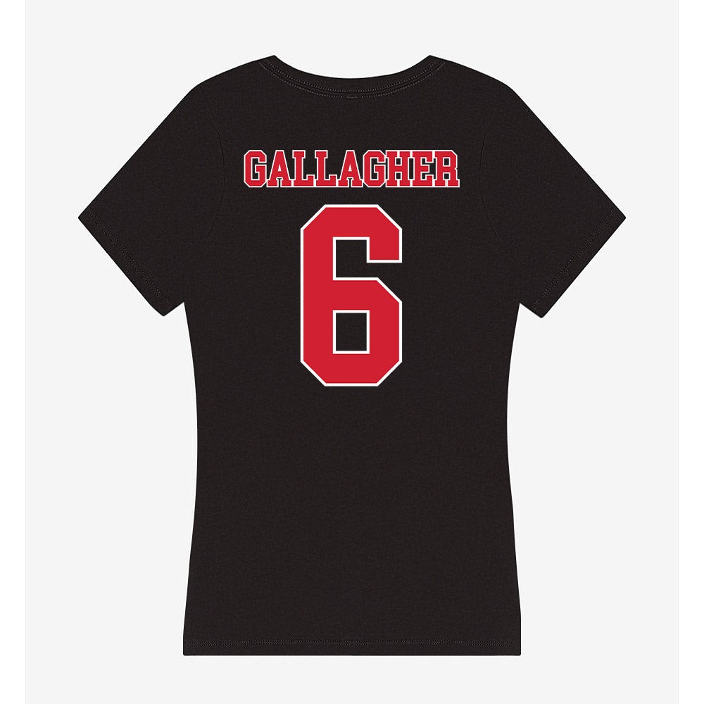 Fairfield - NCAA Men's Lacrosse : Brendan Gallagher - Women's V-Neck T-Shirt-1